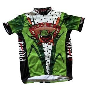 Primal Wear Cycling Jersey T-Shirt Frog Bike Jersey Large Jersey Casual Zip Up